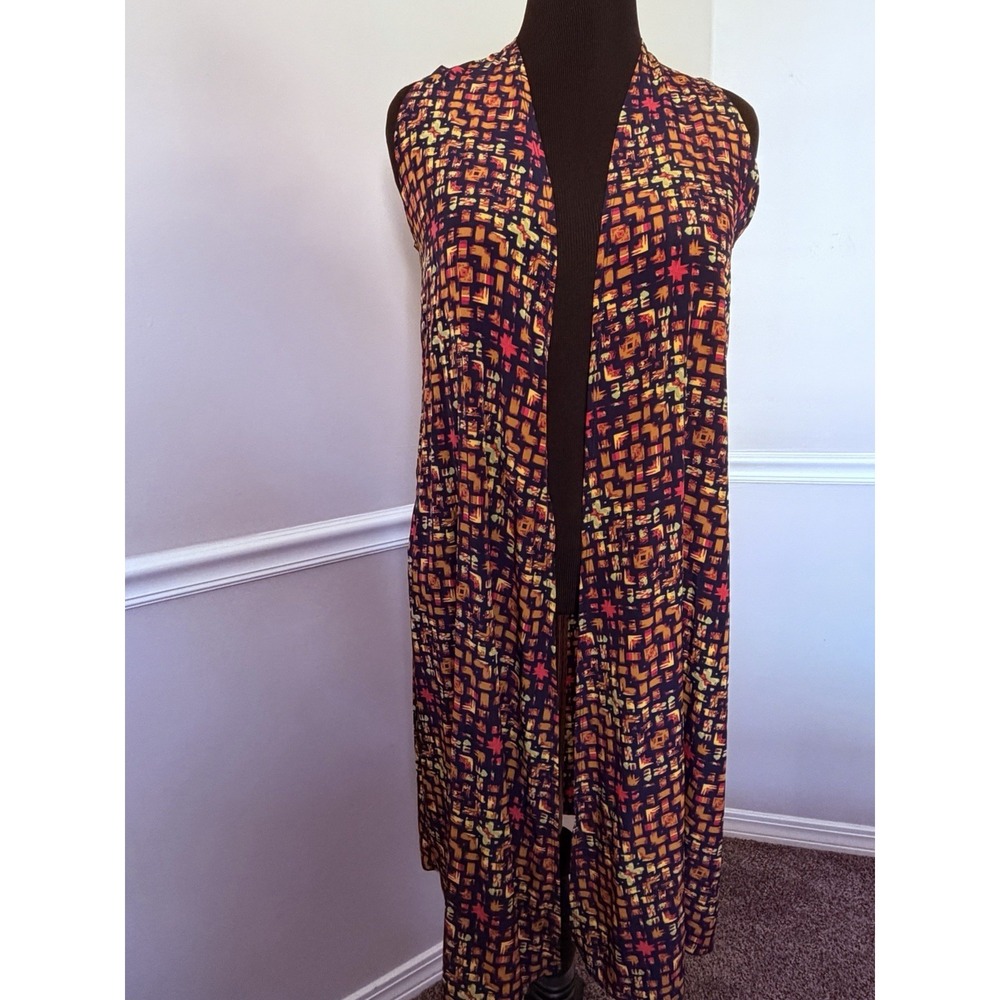 Women's Artsy Boho Gypsy Open Front Kimono Size Small Hippie Festival Cover-Up